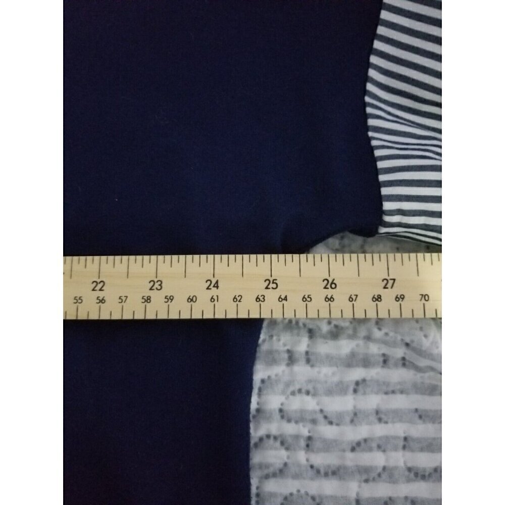 Como Vintage Navy Striped Flare Sleeves 1x - Picture 4 of 5